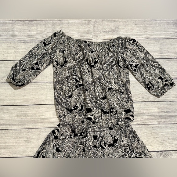 Elan Black & White Paisley Print Romper Size M NWT - Picture 7 of 9